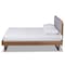 Baxton Studio Natalia Light Grey Upholstered and Walnut Wood Queen Size Platform Bed 167-9411-9441 - alternate 10